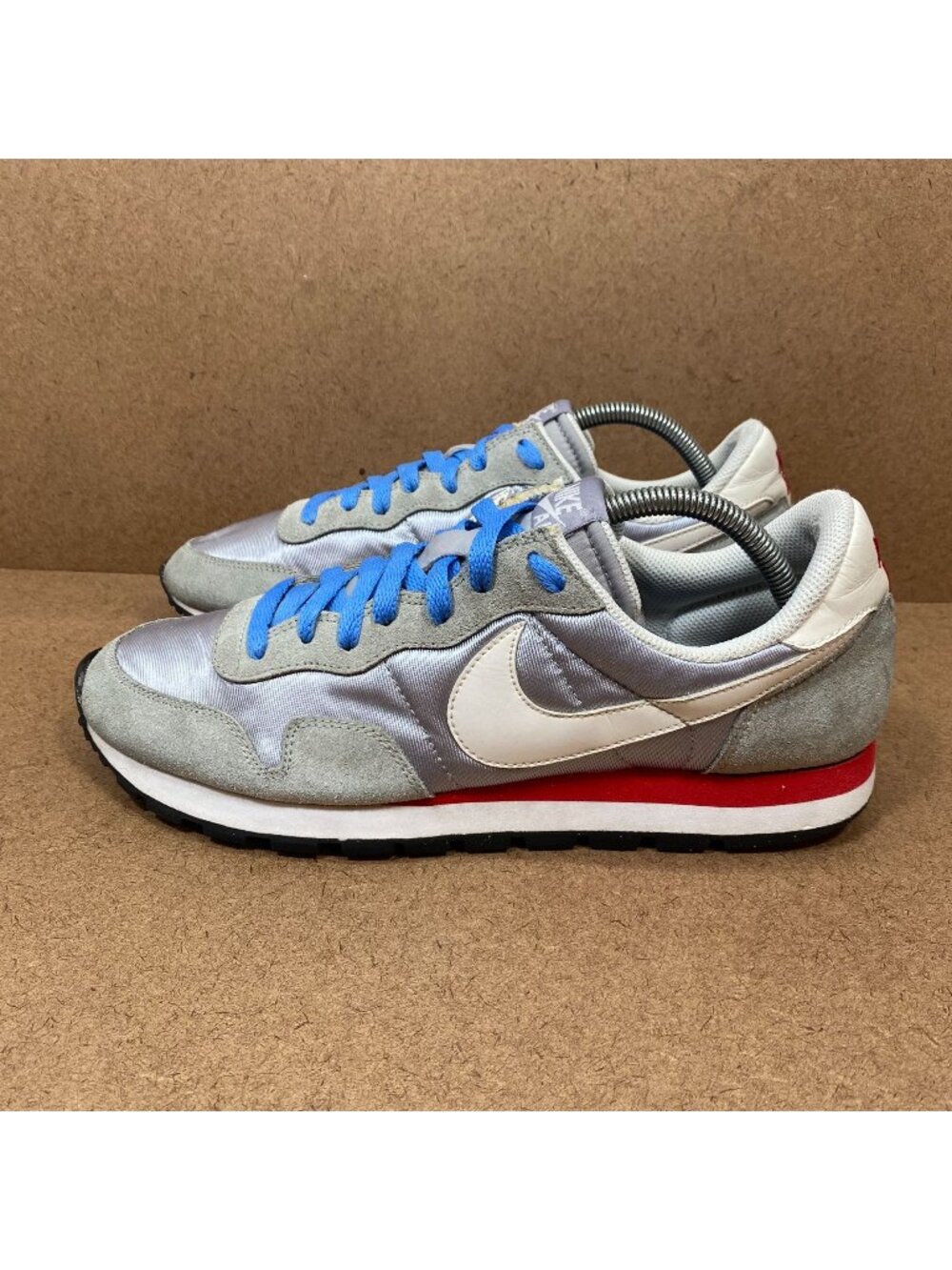 Nike Air Pegasus 83 Running Shoes Gray White Red Mens Size 10 Casual Comfortable